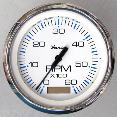 Tachometer With Hourmeter (6000 Rpm) (Gas) (Inboard) by Faria (F33832)