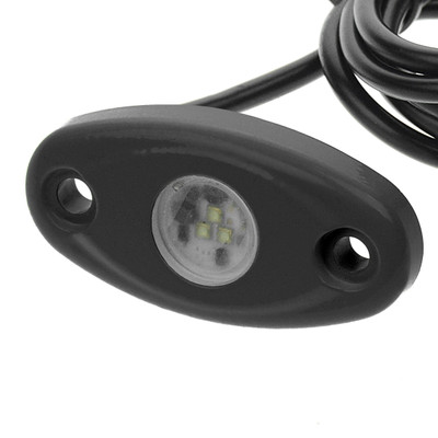 Led High Intensity Oval Courtesy (Rock) Light - White Housing - Rgb Led-Pkgd. by TH Marine (LED-32651-RGB-DP)