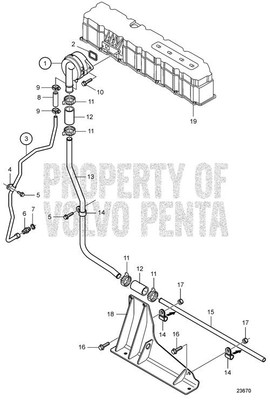 Fan Bracket by Volvo Penta (21033920)