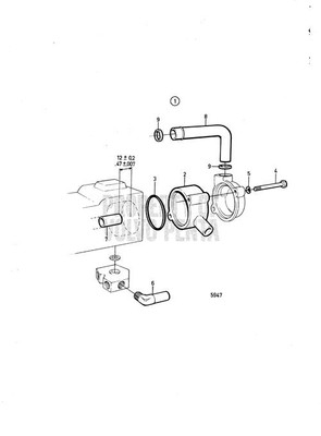 Heating Outlet Kit by Volvo Penta (829963)
