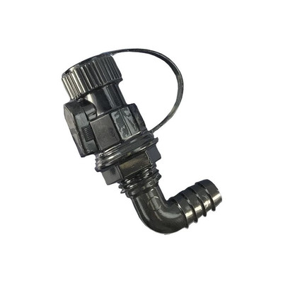 90 Degree Washdown Fitting With Shutoff Valve by TH Marine (WDV-90-DP) 90 Degree Washdown Fitting With Shutoff Valve by TH Marine (WDV-90-DP)
