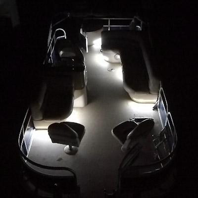 Pontoon Boat Floor Led Kit - Red by TH Marine (LEDBW-350-R-DP)