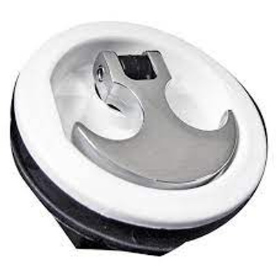 Non-Locking Anchor Lock With Chrome Handle - White by TH Marine (ALCN-2-DP) Non-Locking Anchor Lock With Chrome Handle - White by TH Marine (ALCN-2-DP)
