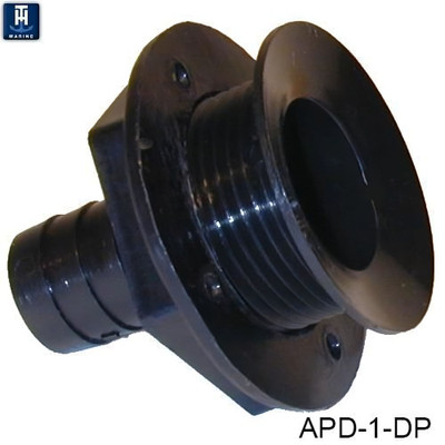 Flushed Head All Purpose Drain - Black by TH Marine (APD-1-DP) Flushed Head All Purpose Drain - Black by TH Marine (APD-1-DP)