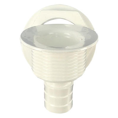 Straight Barbed All Purpose Drain - White by TH Marine (APD-2-DP) Straight Barbed All Purpose Drain - White by TH Marine (APD-2-DP)