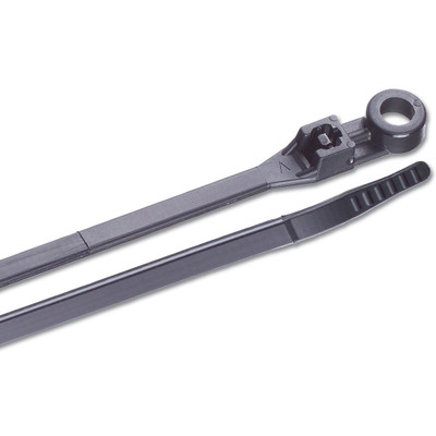 Ancor 8" UV Black Mounting Cable Zip Ties - 25 Pack - P/N 199228