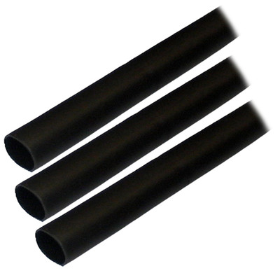 Ancor Adhesive Lined Heat Shrink Tubing (ALT) - 1/2" x 3" - 3-Pack - Black - P/N 305103