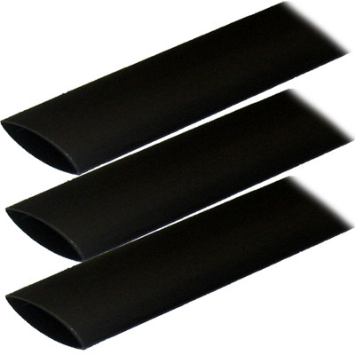 Ancor Adhesive Lined Heat Shrink Tubing (ALT) - 1" x 3" - 3-Pack - Black - P/N 307103