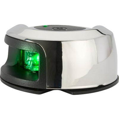 Attwood LightArmor Deck Mount Navigation Light - Stainless Steel - Starboard (green) - 2NM - P/N NV2012SSG-7