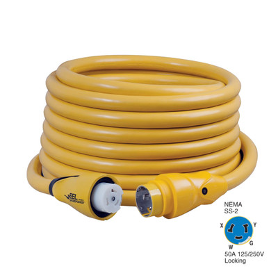 Marinco CS504-50 EEL 50A 125V/250V Shore Power Cordset - 50' - Yellow - P/N CS504-50 Marinco CS504-50 EEL 50A 125V/250V Shore Power Cordset - 50' - Yellow - P/N CS504-50