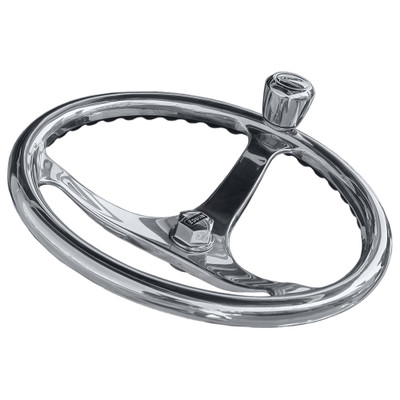 Edson 13" SS Comfort Grip PowerWheel Steering Wheel with PowerKnob™ - P/N 1710ST-13-KIT