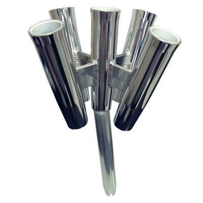 Tigress Five Rod Cluster - Bent Butt - Polished Aluminum - P/N 88157-2