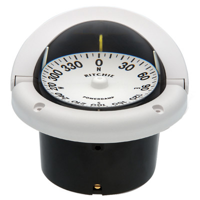 Ritchie HF-742W Helmsman Compass - Flush Mount - White - P/N HF-742W Ritchie HF-742W Helmsman Compass - Flush Mount - White - P/N HF-742W