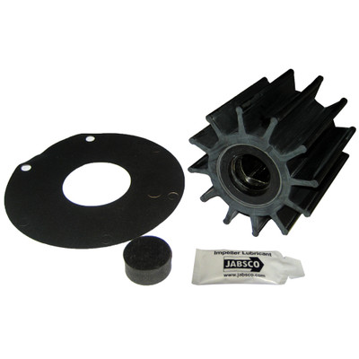 Jabsco Impeller Kit - 12 Blade - Neoprene - 3-¾" Diameter - Plastic Insert - Double Flat Drive - P/N 17370-0001-P