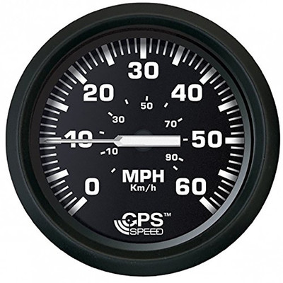 Faria Euro Black 4" Speedometer 60MPH (GPS) - P/N 32816