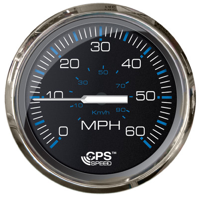 Faria Chesepeake Black 4" Studded Speedometer - 60MPH (GPS) - P/N 33749