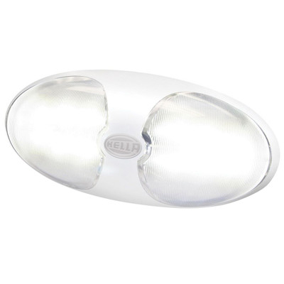 Hella Marine DuraLED 12 Interior/Exterior Lamp with Switch - White LED - White Housing - P/N 980704001