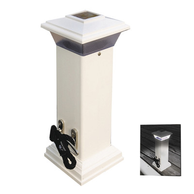 Dock Edge Cleatlite Solar Dock Light with SS Mooring Cleat 12" - P/N 96-250-F