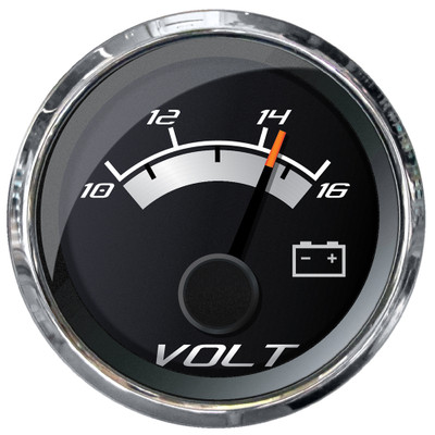 Faria Platinum 2" Voltmeter (10-16 VDC) - P/N 22022