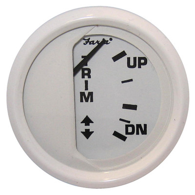 Faria Dress White 2" Trim Gauge (Mercury / Mariner / Mercruiser / Volvo DP / Yamaha '01 and newer) - P/N 13122