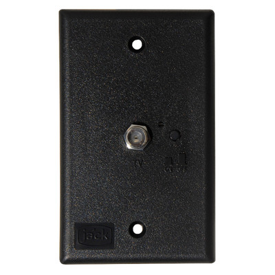 KING Jack PB1001 TV Antenna Power Injector Switch Plate - Black - P/N PB1001