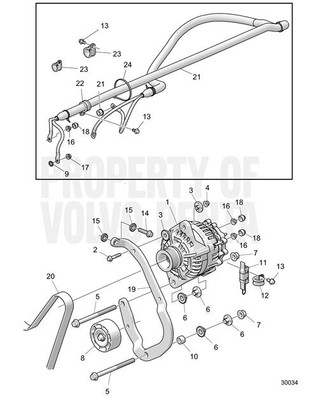 Idler Pulley by Volvo Penta (22307253)