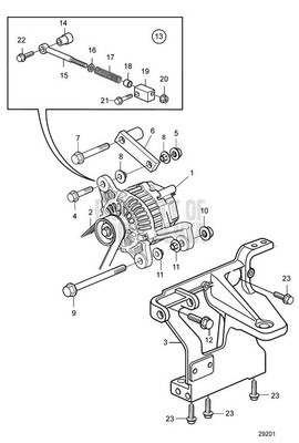 Bracket by Volvo Penta (3888841)