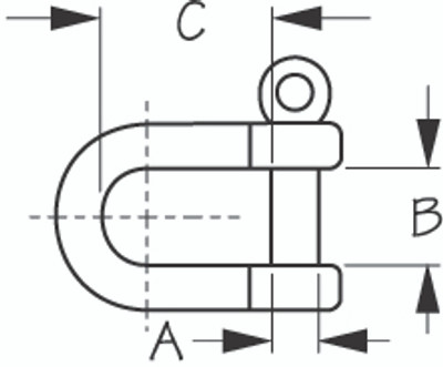 Ss Cast 316 D Shackle - 5/8" by Sea Dog Marine (147016)
