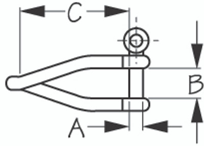 Ss 316 Twisted Shackle 5/16" by Sea Dog Marine (147408-1)