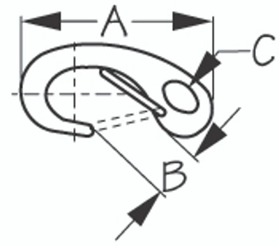 Ss Spring Gate Snap Hook 4" by Sea Dog Marine (154300-1)