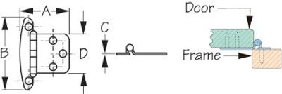 Flsh Mnt Hdn Hng 2-3/4X1-7/8 by Sea Dog Marine (201954-1)