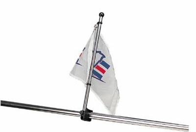 Ss Rail Mount Flagpole  - 17" by Sea Dog Marine (327122-1)