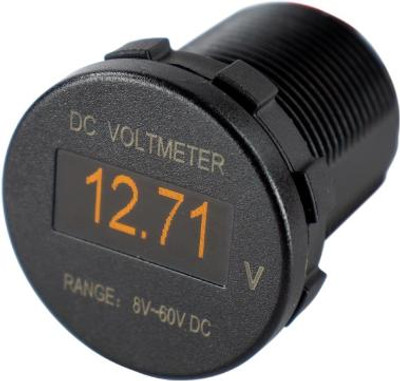 Round Oled Dc Voltmeter 8V-60V by Sea Dog Marine (421600-1)
