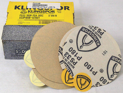033P320B-12700T 5" 320G Aluminum Oxide Sticky Back Discs 100/Bx 033P320B-12700T by KLINGSPOR Abrasives (033P320B-12700T)