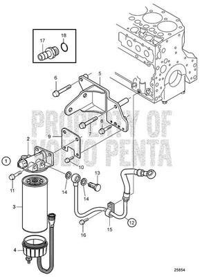 Bracket by Volvo Penta (21665518)