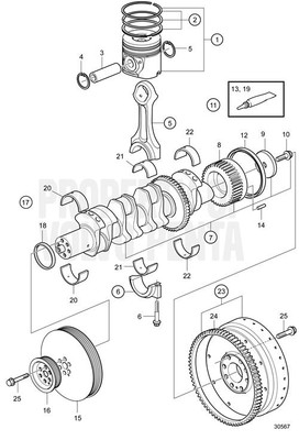 Flywheel by Volvo Penta (22931591)