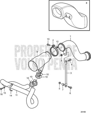 Exhaust Riser by Volvo Penta (23401608) Exhaust Riser by Volvo Penta (23401608)