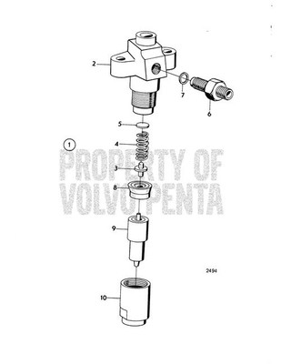 Fitting Nut by Volvo Penta (243369)
