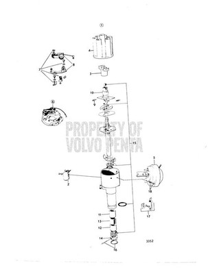 Distributor. Cap - Volvo Penta (243658)