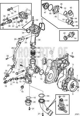 Coolant Pump, Exchange (V2) - Volvo Penta (3801589)