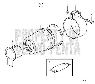 Clamp by Volvo Penta (3818506)