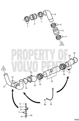 Exhaust Pipe by Volvo Penta (3886405)