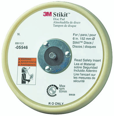 3M Stikit Low Profile Finishing Disc Pad 05546, 6 in x 11/16 in 5/16-24 External, 10 ea/Case by 3M (7100029070)