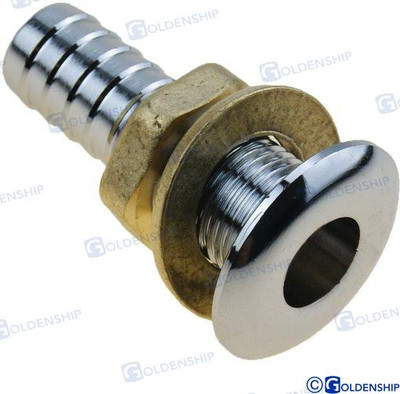 BRASS THRUHULL 3/8" 1/2" (GS30071) BRASS THRUHULL 3/8" 1/2" (GS30071)