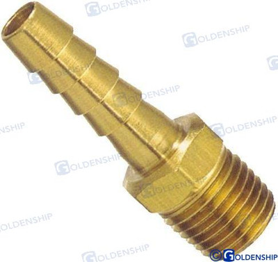 BRASS HOSE ADAP M 1/4" - 10MM (GS30111)