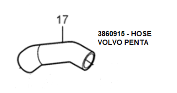 Hose by Volvo Penta (3860915)