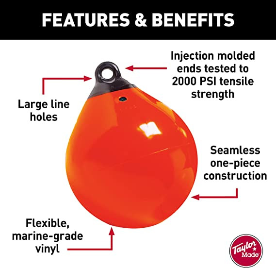 Tuff End Buoy 9" Orange (Tuff End Buoys) by Taylormade (61140)