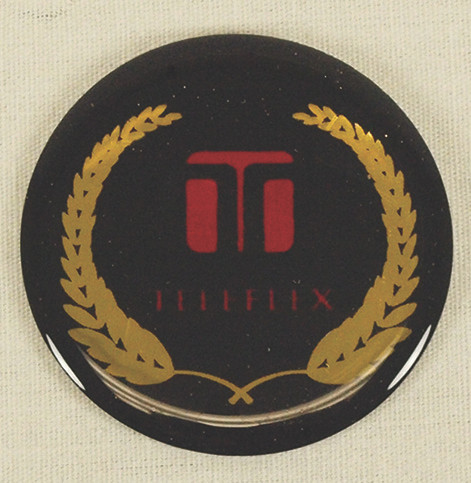 Decal "T" Gold On Red - Round by Sea Star Solutions (3914016)