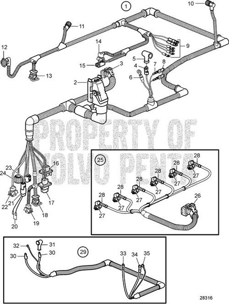 Wiring Harness by Volvo Penta (21736443)
