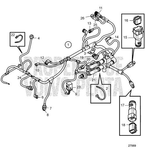 Wiring Harness by Volvo Penta (22872261)